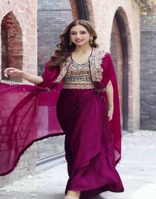 Stylish Sharara Plazzo With Beautiful Shrug