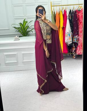 Stylish Sharara Plazzo With Beautiful Shrug